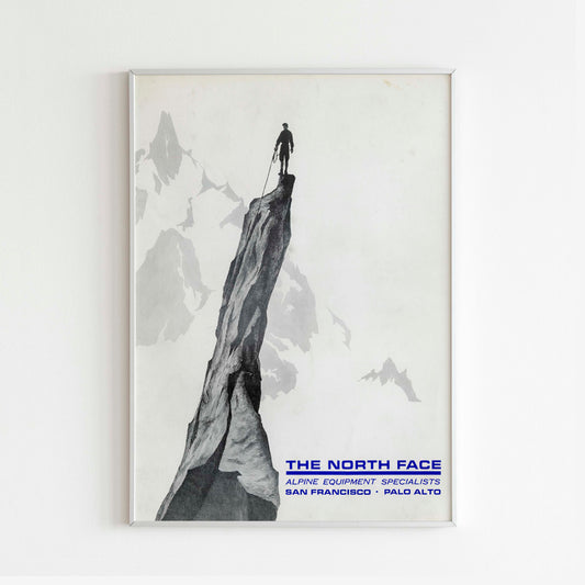 The North Face 1966 Magazine Front Cover Poster, Vintage Outdoor Print, Retro Wall Art, Journal Mountain Adventure, 60s Retro Ad, Explore Wilderness Trekking Print