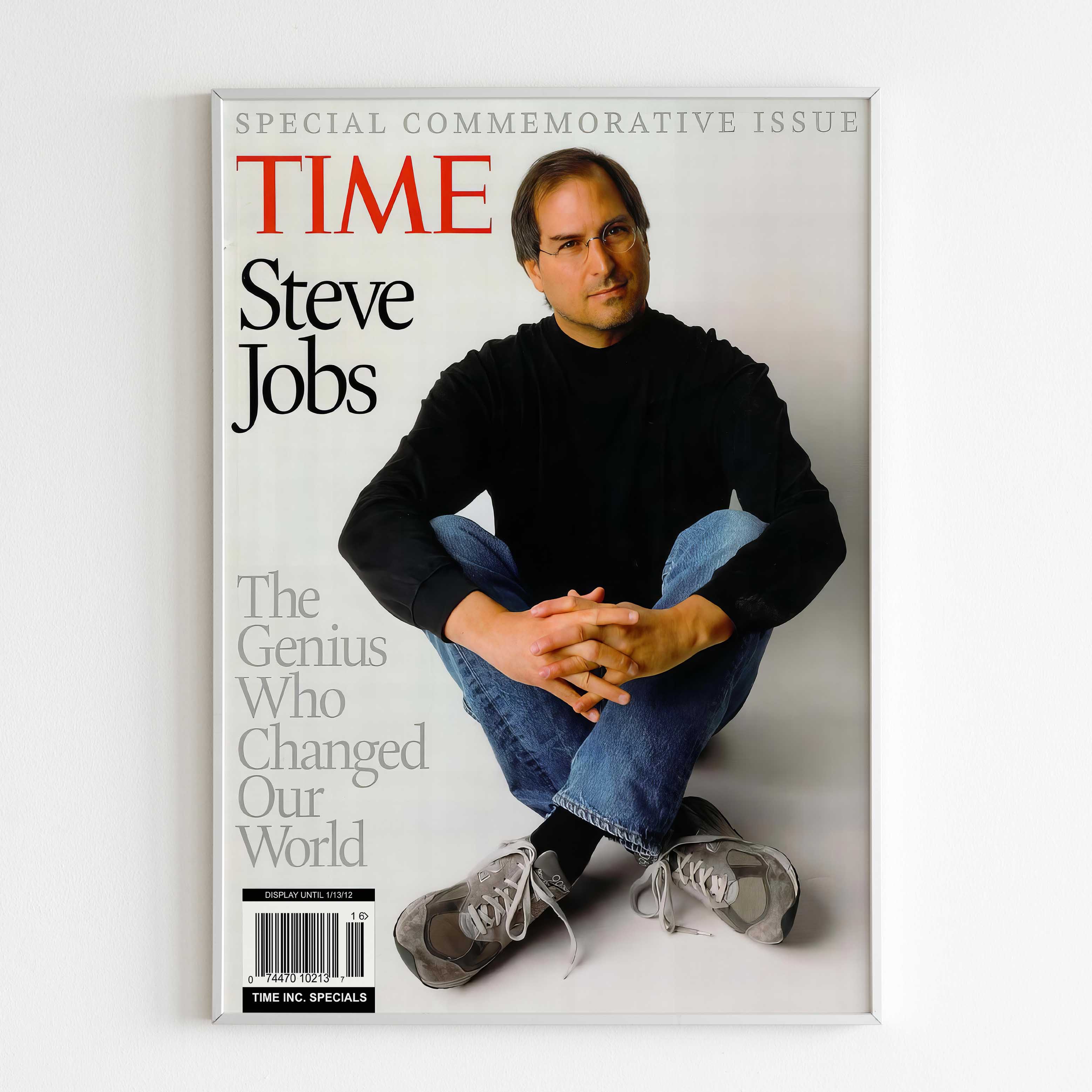 Steve Stack Magazine Time Magazine Front Cover Steve Jobs Apple Poster, 90s Retro Style ...