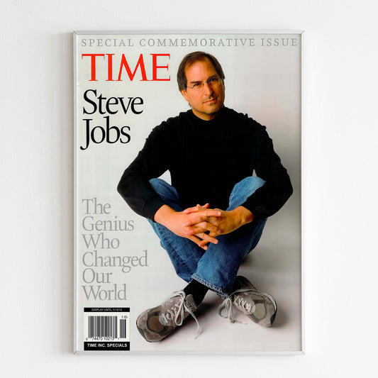 Time Magazine Front Cover Steve Jobs Apple Poster, 90s Retro Style Print, Vintage Wall Art, Journal Retro Advertisement New Balance 990