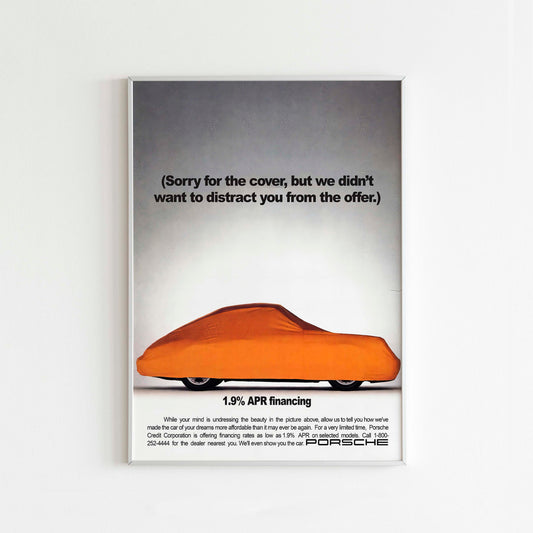 Porsche "Sorry For The Cover" Poster