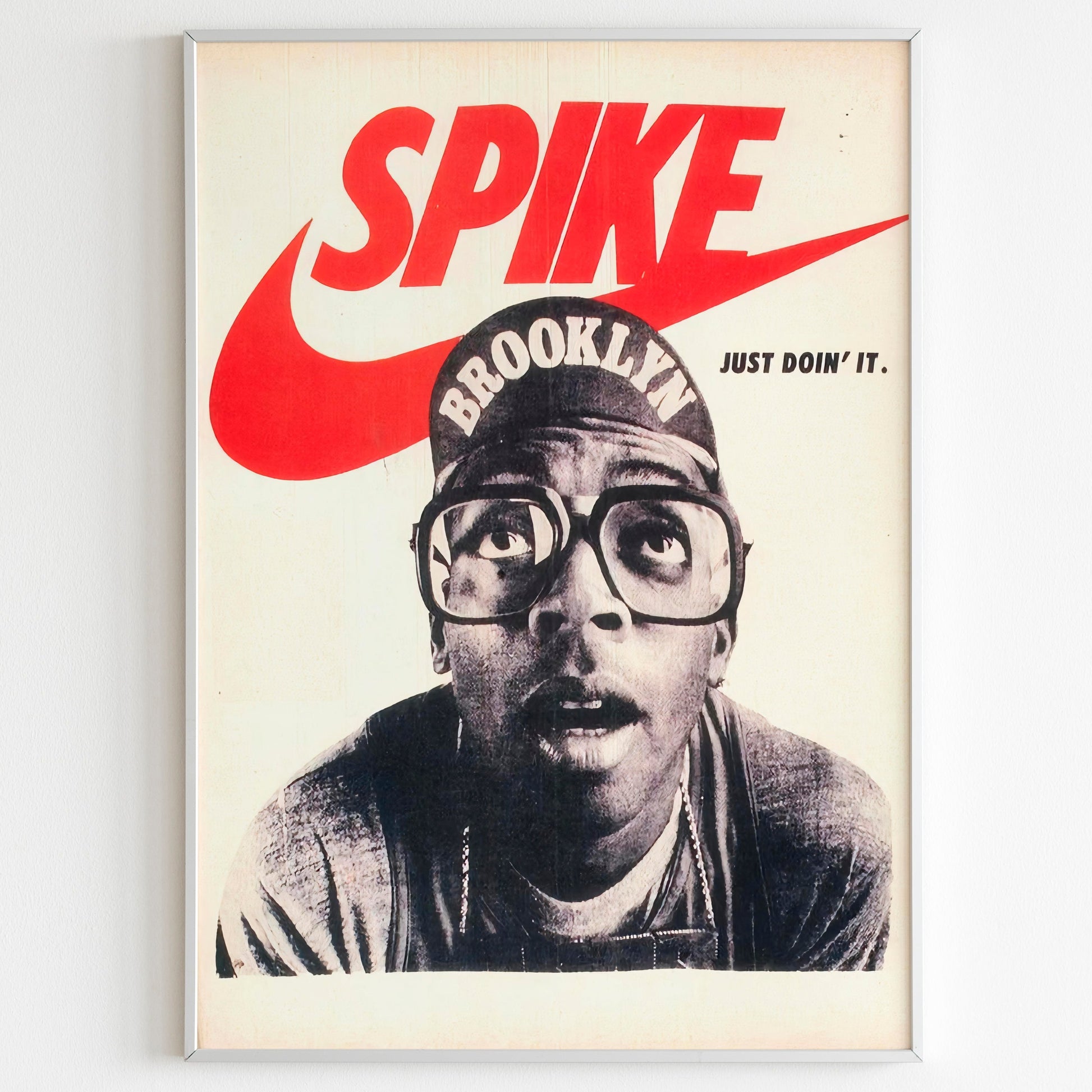 Nike Spike Lee "Just Doin' It" Advertising Poster, Brooklyn Air Jordan 90s Style USA Print, Vintage Wall Art, Magazine Retro Advertisement