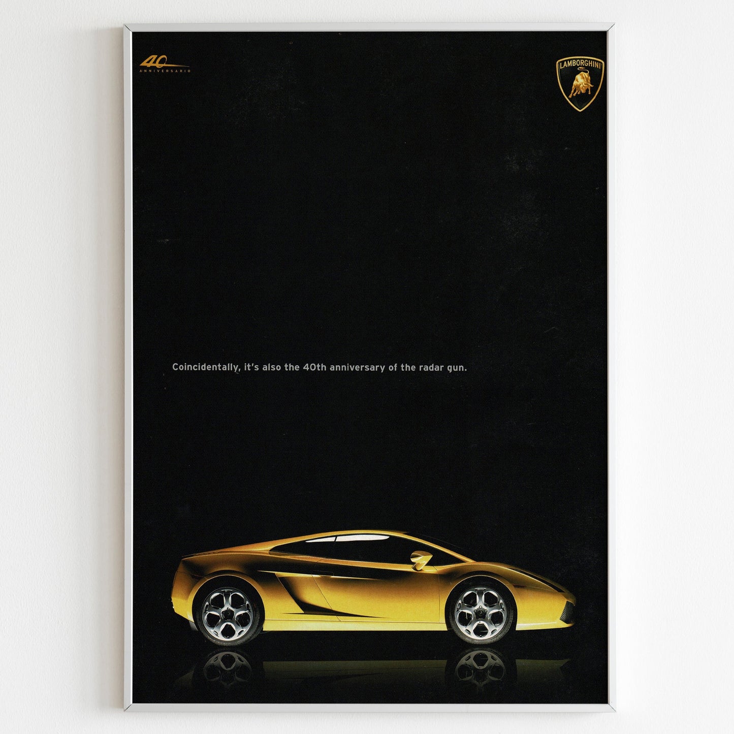 Lamborghini Advertising Poster, Sport Car 00s Style Print, Vintage Design, Racing Ad Wall Art, Magazine Retro Advertisement