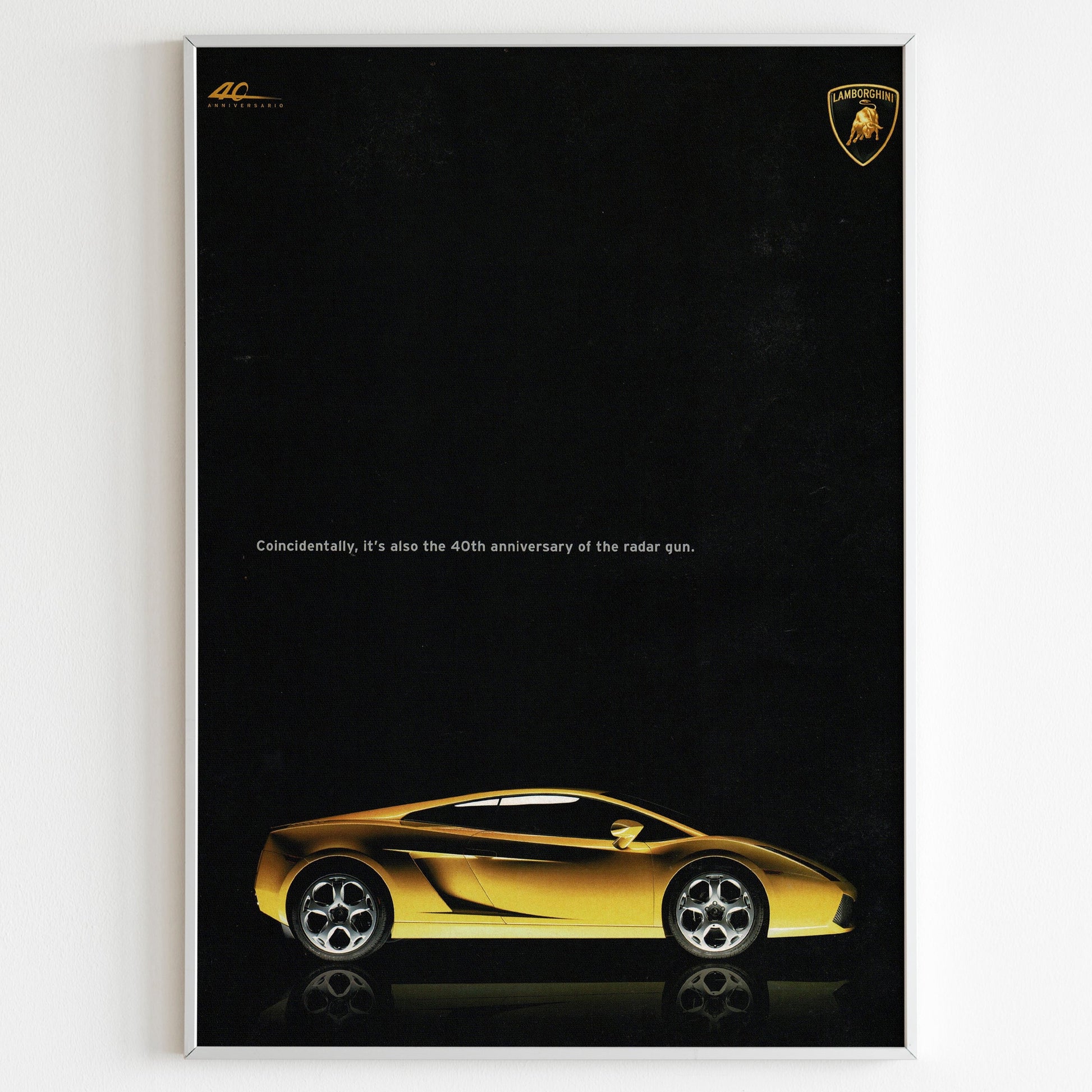 Lamborghini Advertising Poster, Sport Car 00s Style Print, Vintage Design, Racing Ad Wall Art, Magazine Retro Advertisement