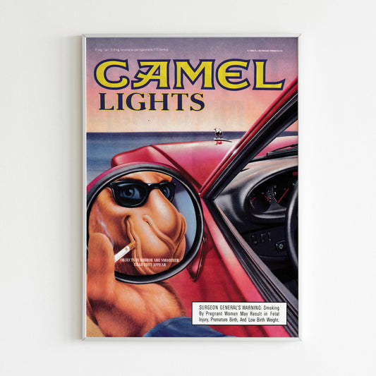 Camel Joe Advertising Poster, Cigarettes 1993 Ad Wall Art, Vintage Design Advertisement, 90s Style Print, Retro Magazine Poster