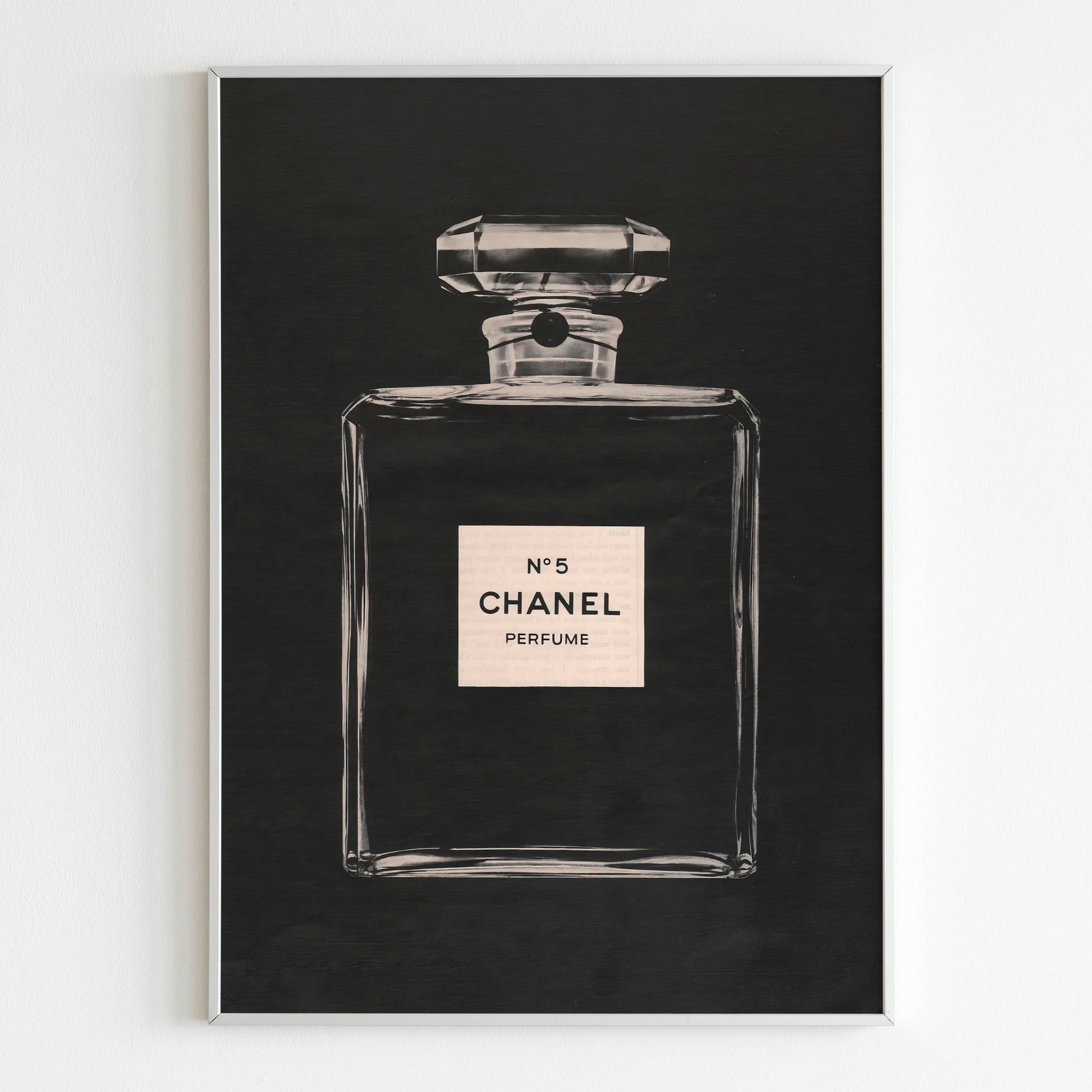 Chanel No 5 Perfume Advertising Poster, 60's Style Print, Ad Wall Art, Vintage Design Magazine, Luxury Fashion Ads Poster