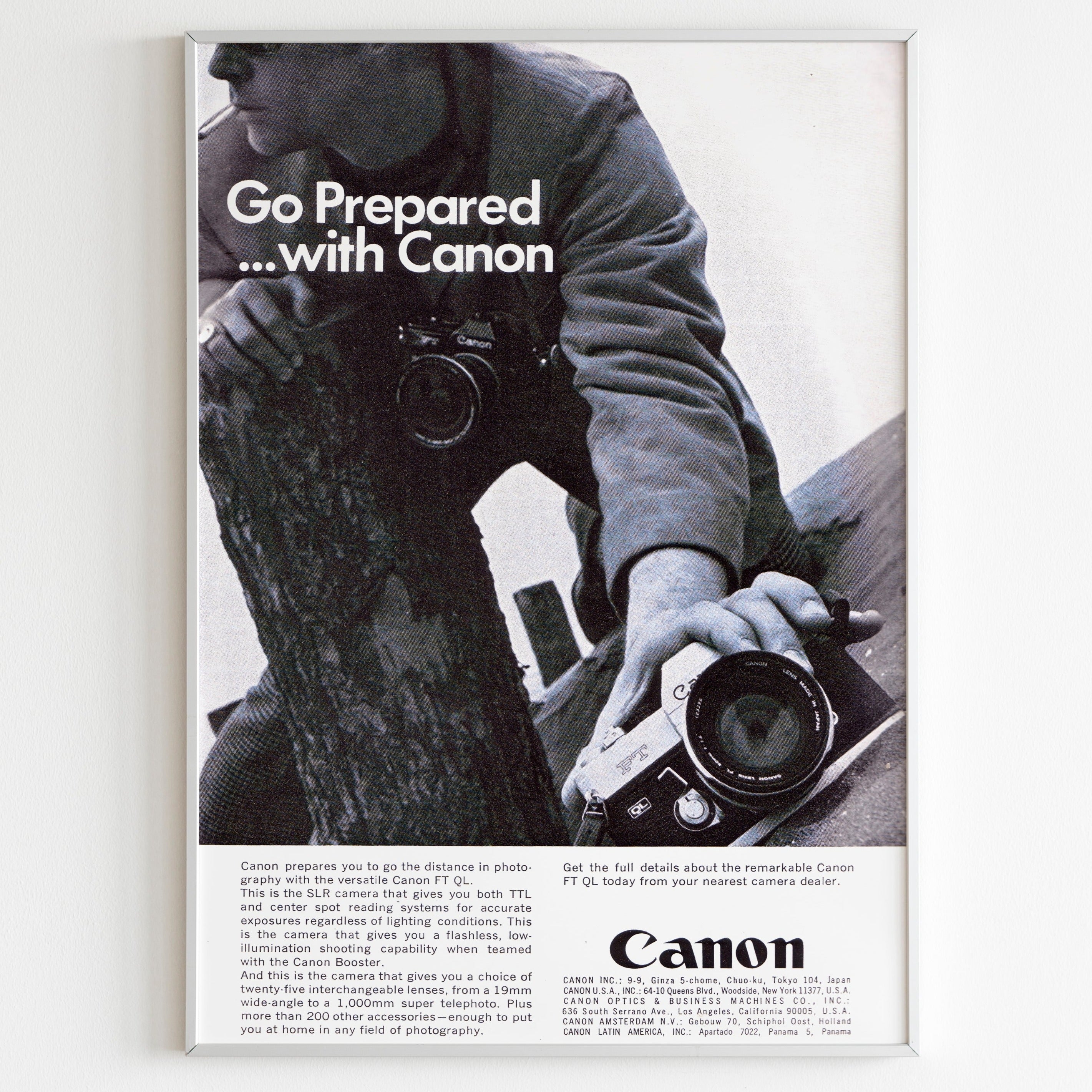 Canon Advertising Poster, 80's Style Print, Ad Wall Art, Vintage Design ...