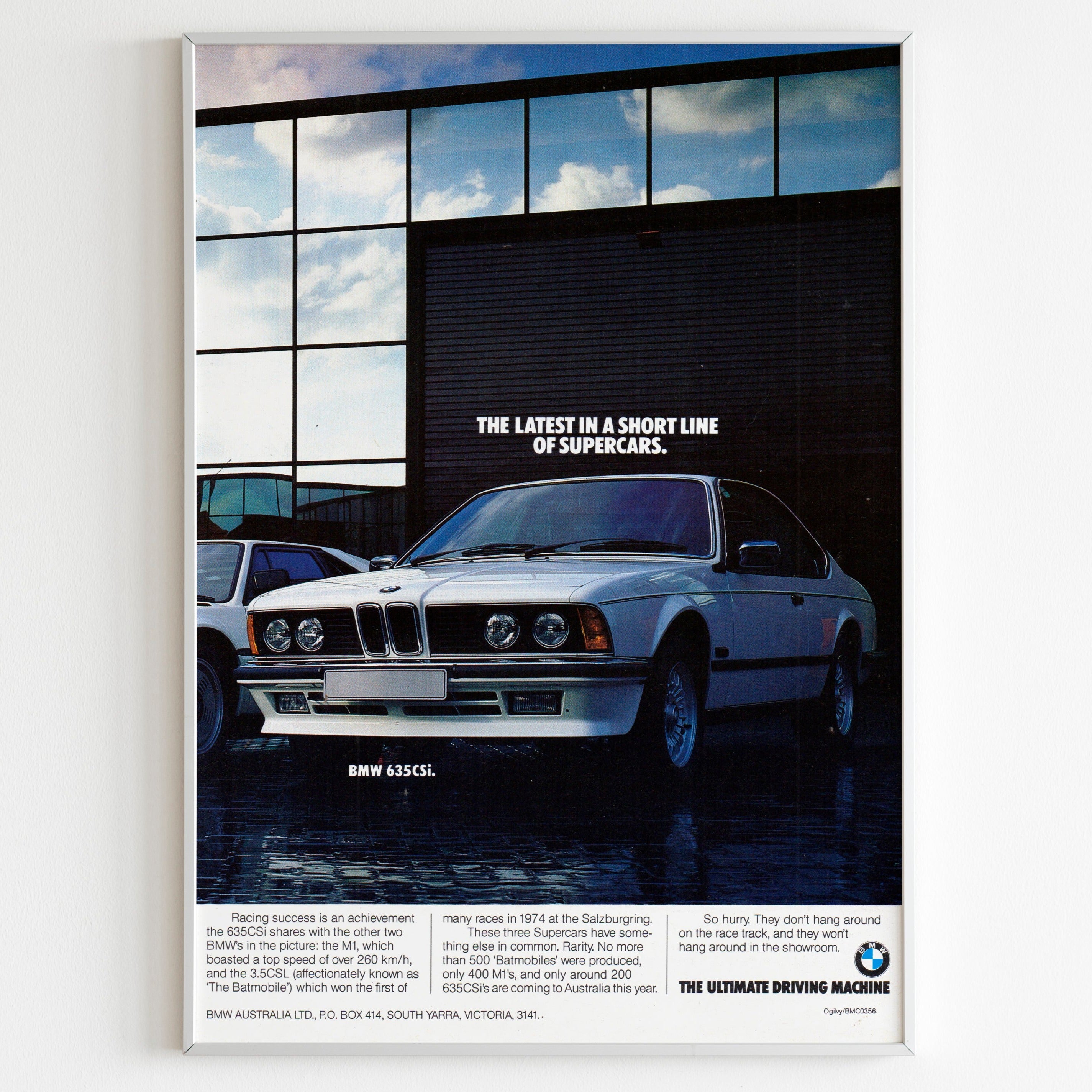 BMW Advertising Poster 90s BMW M Style Print Vintage Journal Design bmw-advertising-poster-90s-bmw-m-style-print-vintage-journal-design