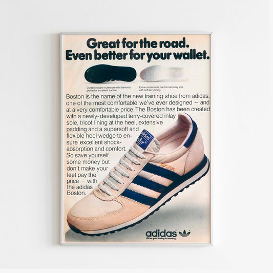 Adidas Boston Poster sneakers 80s 90s retro trainers sport style shoes great for the road. Even better for your wallet classic shoes