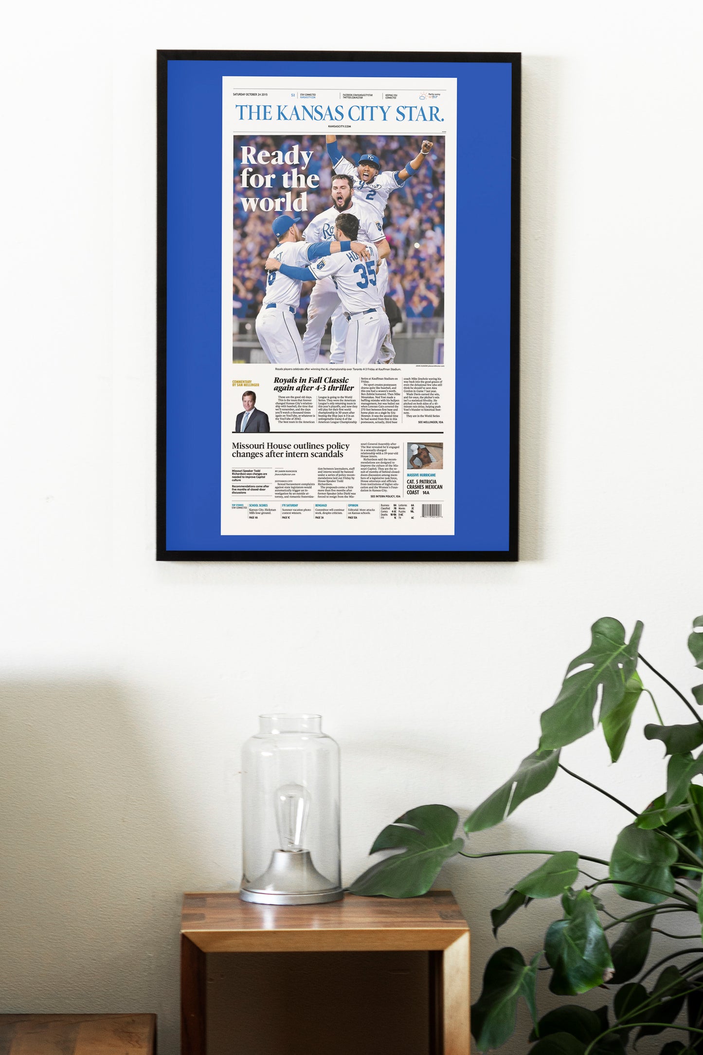 Kansas City Royals 2015 World Series MLB Champions Front Cover The Kansas City Star Newspaper Poster
