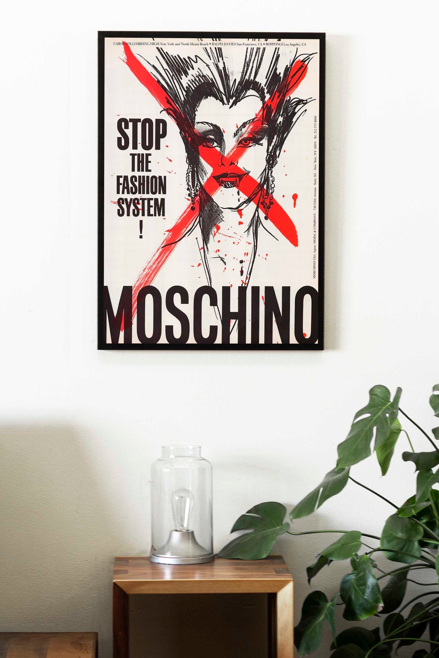 Moschino "Stop The Fashion System" Poster