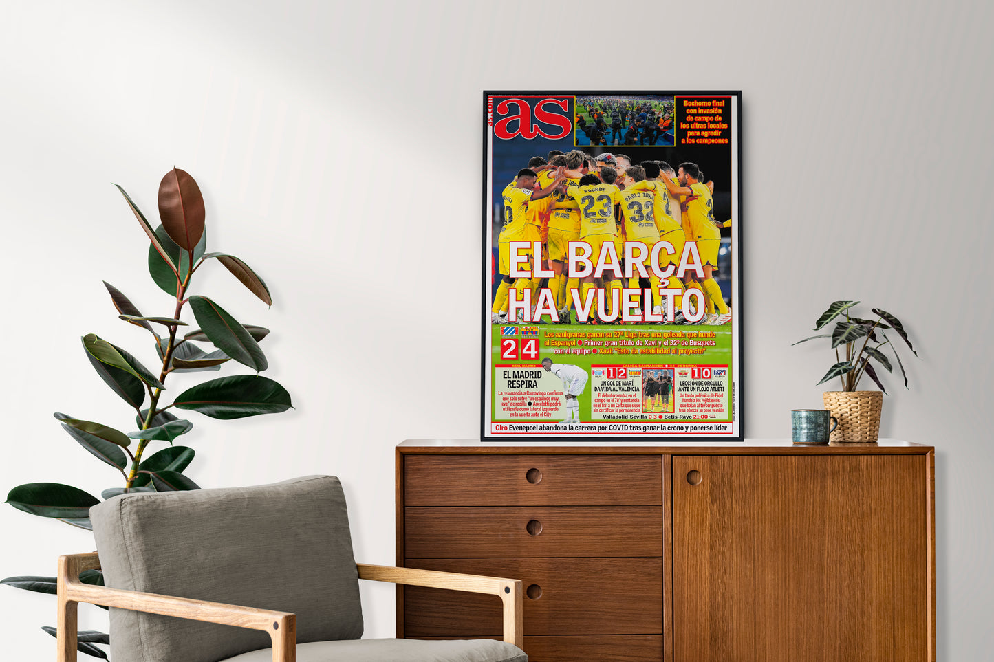 Barcelona 2023 LaLiga Champions Front Cover Newspaper Poster