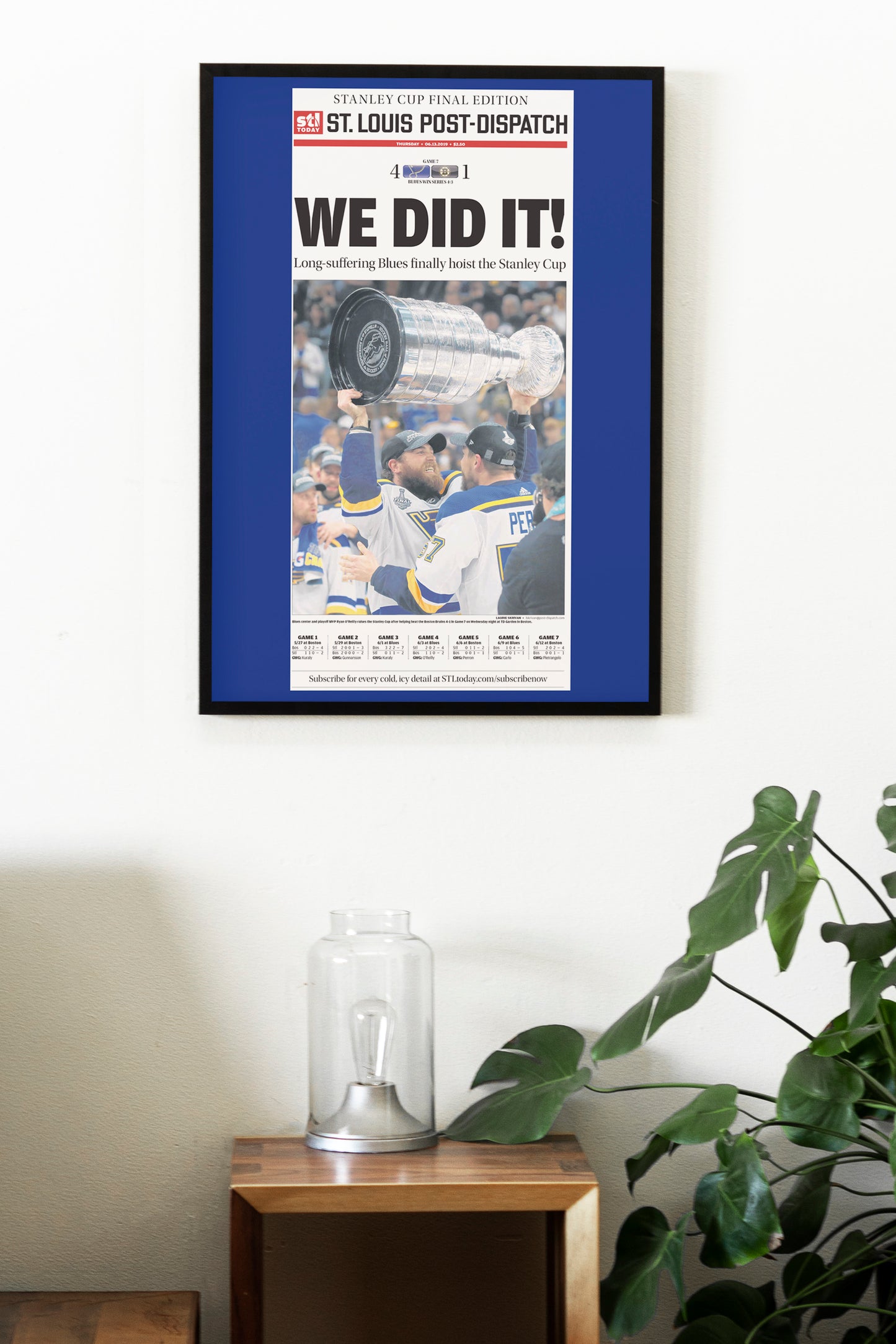 St Louis Blues 2019 NHL Stanley Cup Champions Front Cover STL Today Post Dispatch Poster