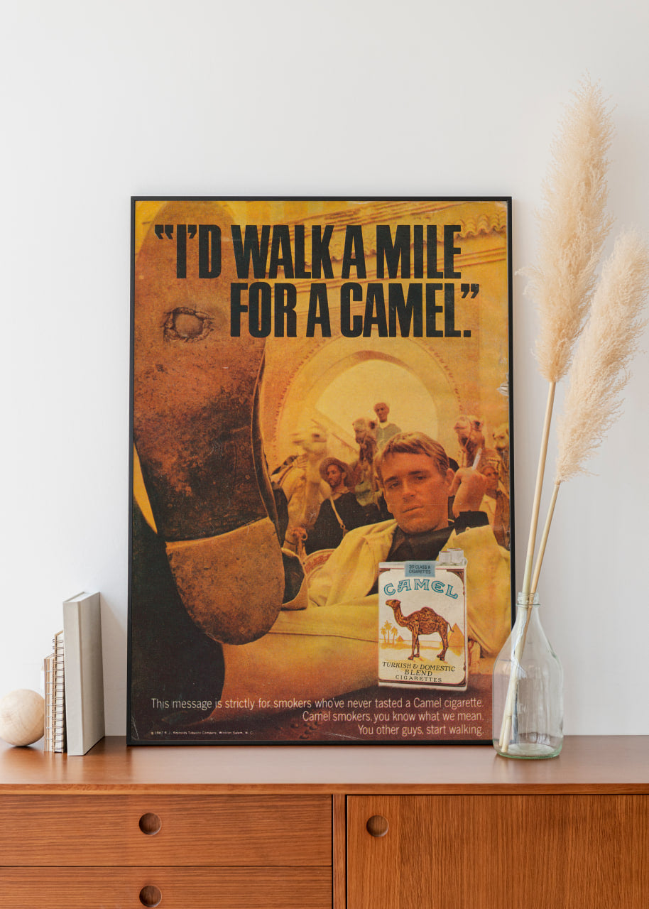 Camel "I'd Walk A Mile" Poster