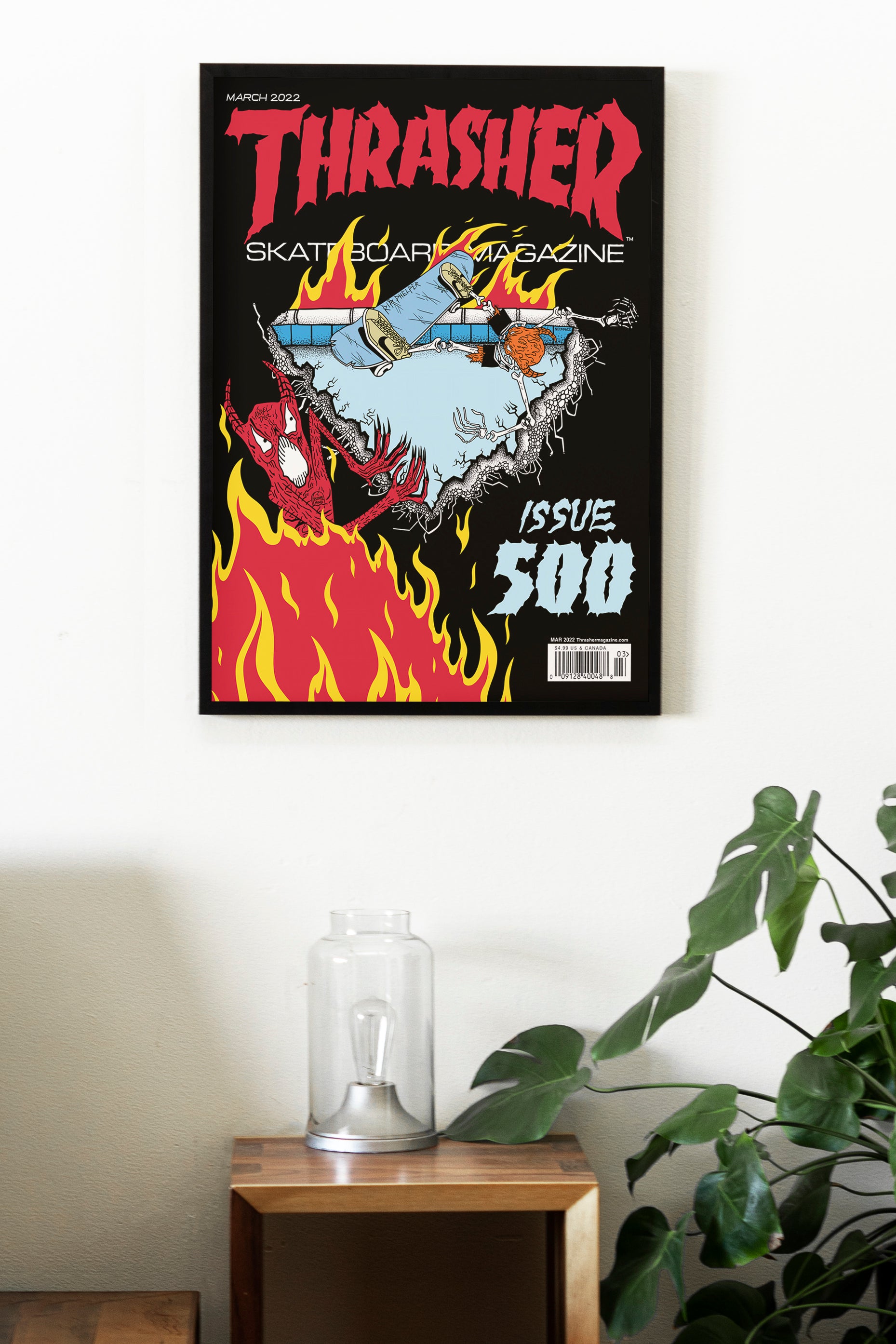 Thrasher Skateboarding Front Cover March 2022 500 Issue Advertising Poster,  Skateboarding Style 80s Print, Vintage Front Cover Ad Wall Art, 90s Skate  Poster, Magazine Retro Advertisement – Yesterday Vault