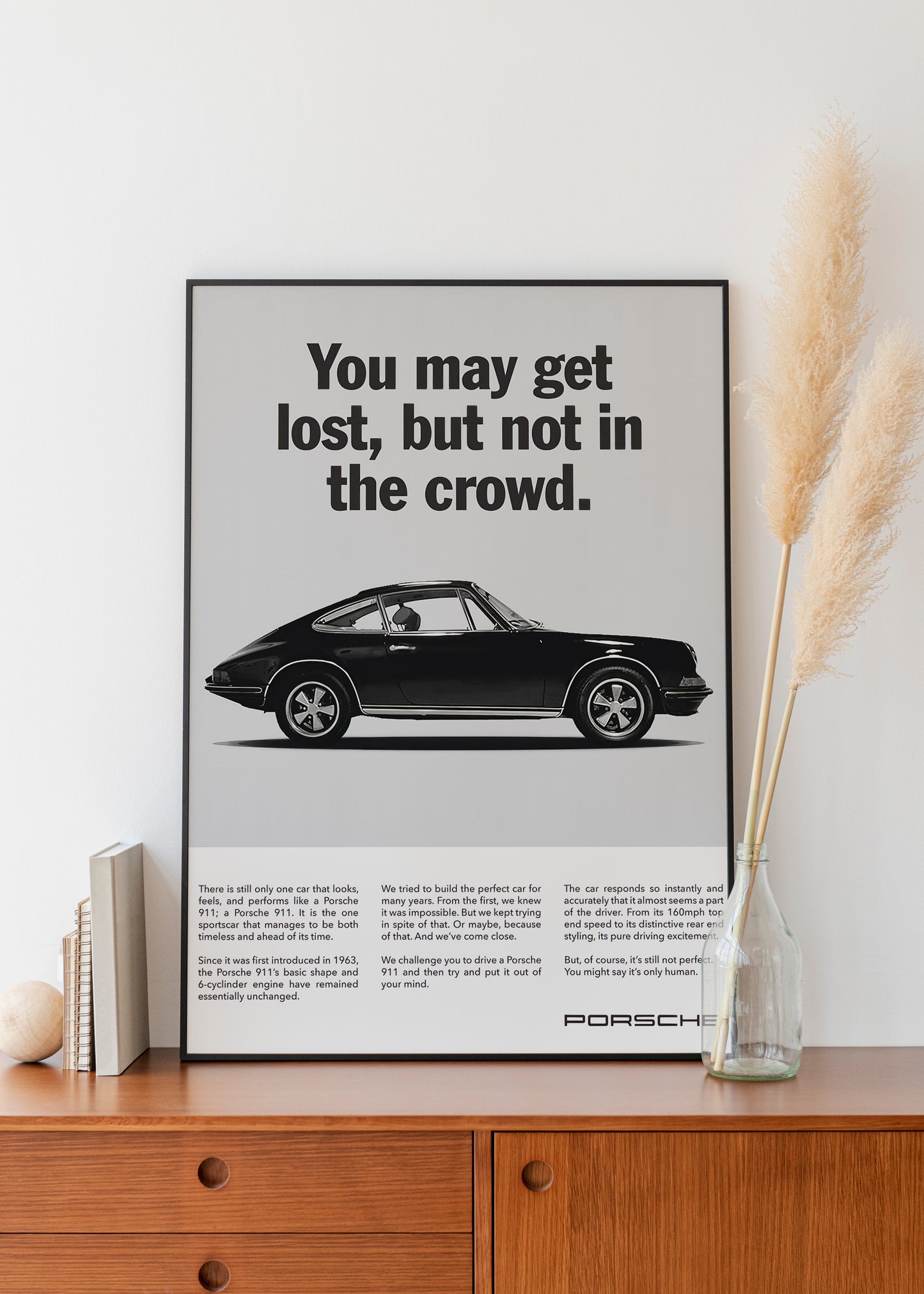 Porsche "You May Get Lost, But Not In The Crowd" Poster
