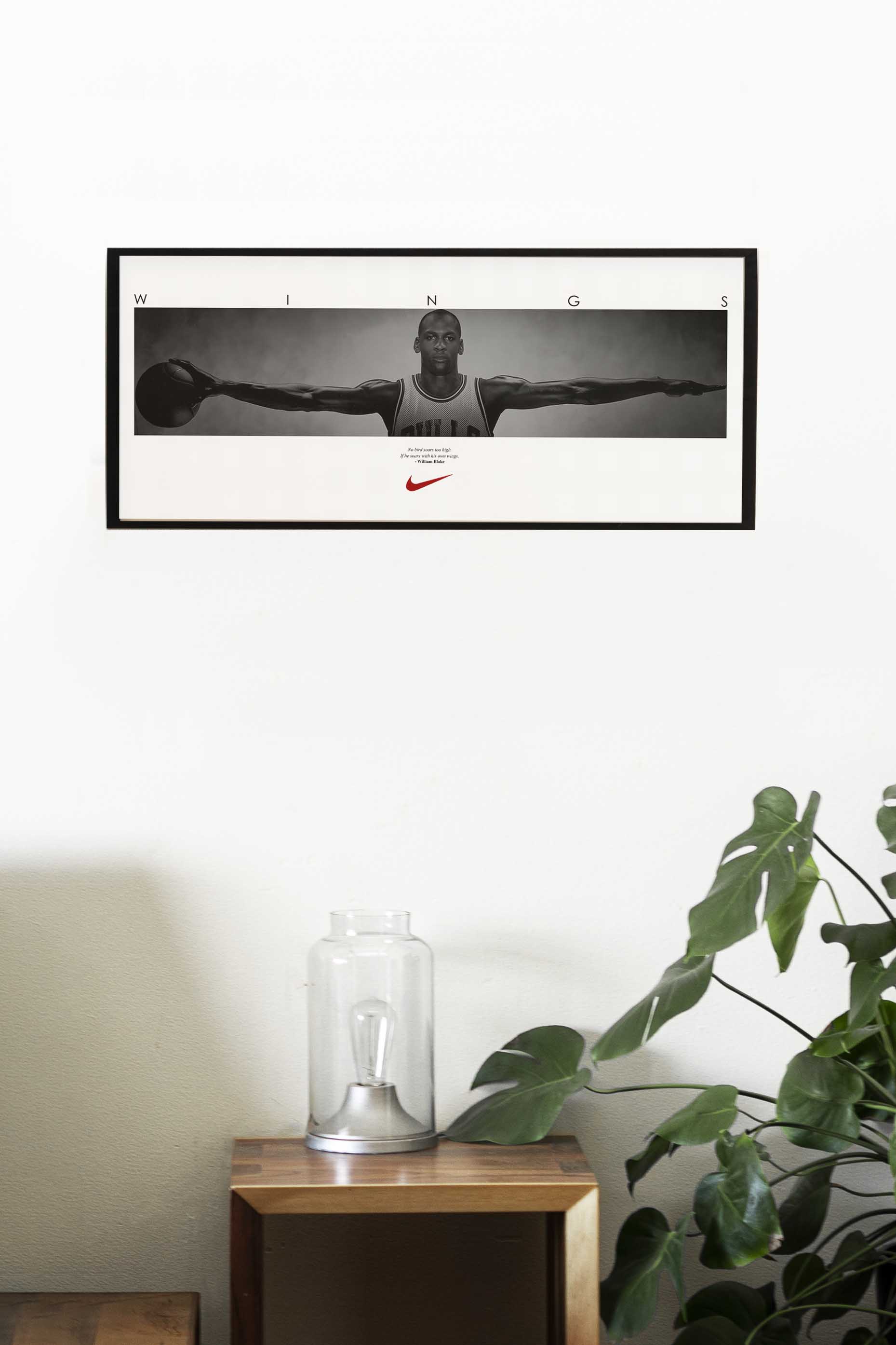 Nike Air Jordan Wings Poster Advertising 90s Style Shoes Print Vintage Basketball Ad Wall Art Magazine Retro Advertisement NBA Yesterday Vault