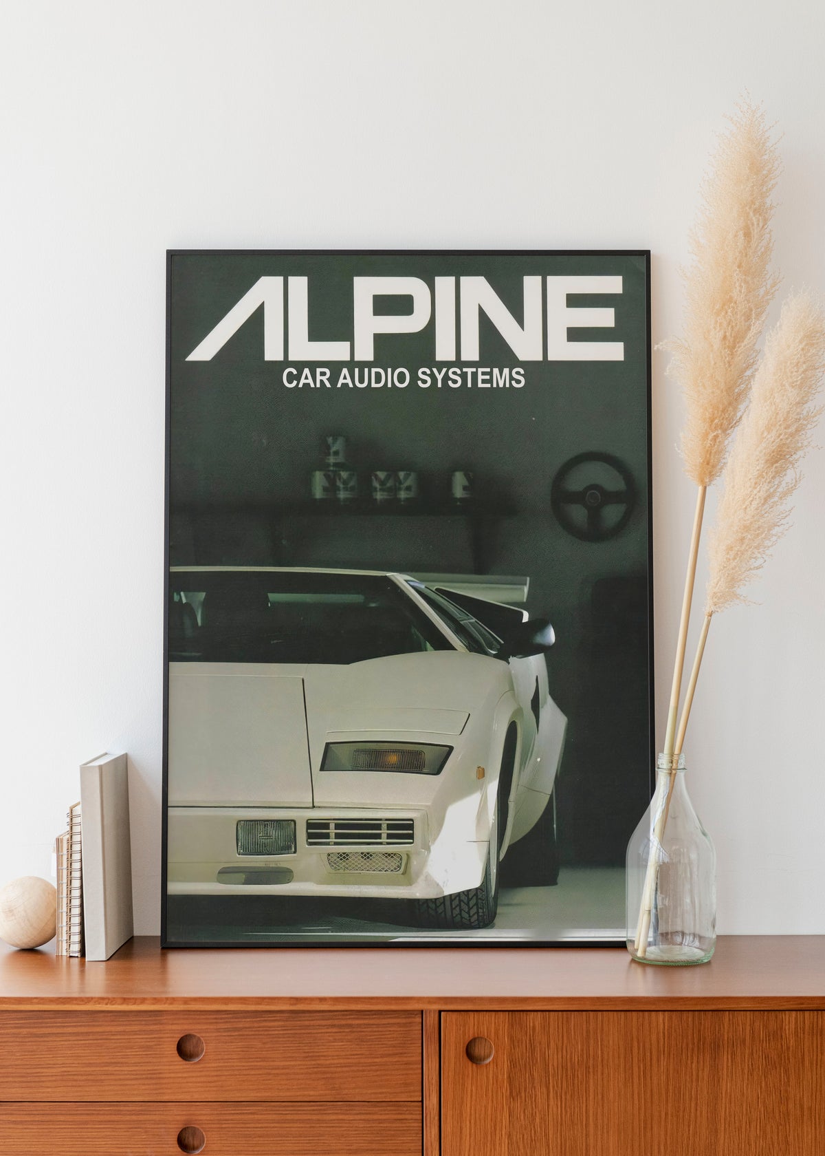 Alpine Audio Sign Alpine Sound System Advertising Poster, Racing 90s Style Print, Vintage ...