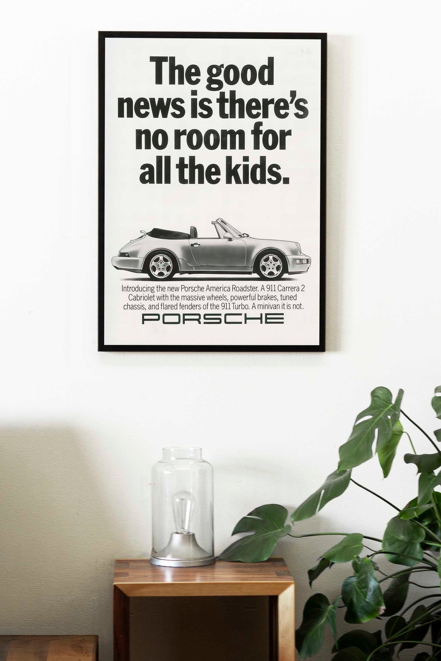 Porsche 911 "The Good News Is There's No Room For All The Kids" Poster