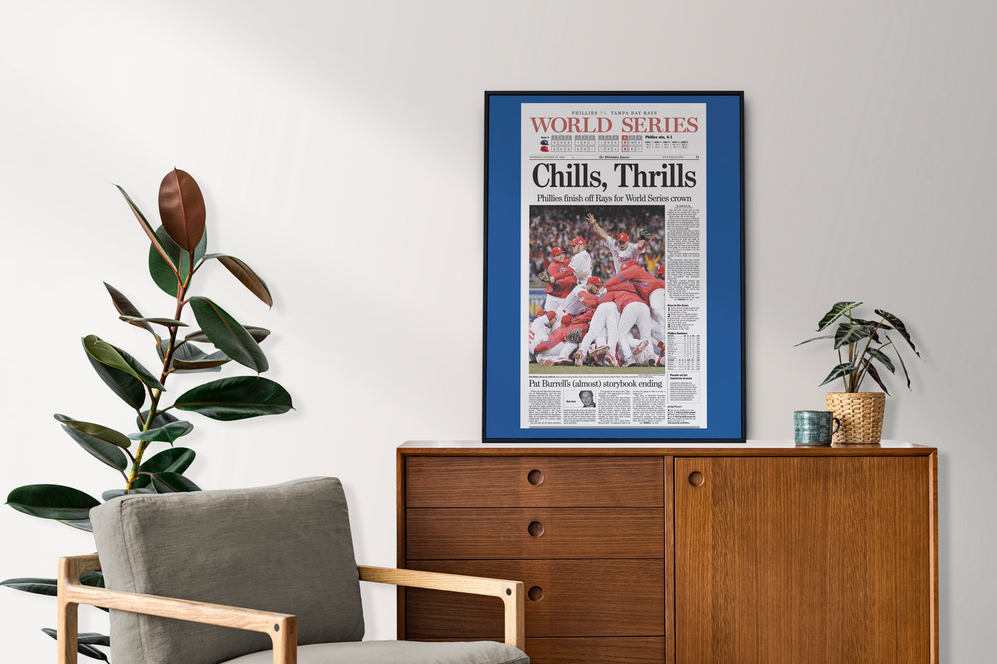 Philadelphia Phillies 2008 World Series MLB Champions Front Cover The Philadelphia Inquirer Newspaper Poster