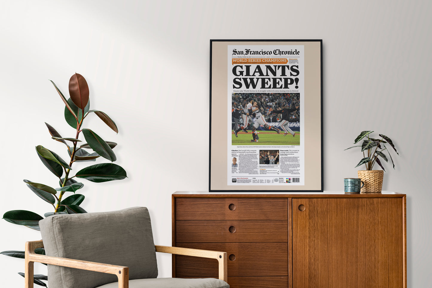 San Francisco Giants 2012 World Series MLB Champions Front Cover San Francisco Chronicle Newspaper Poster