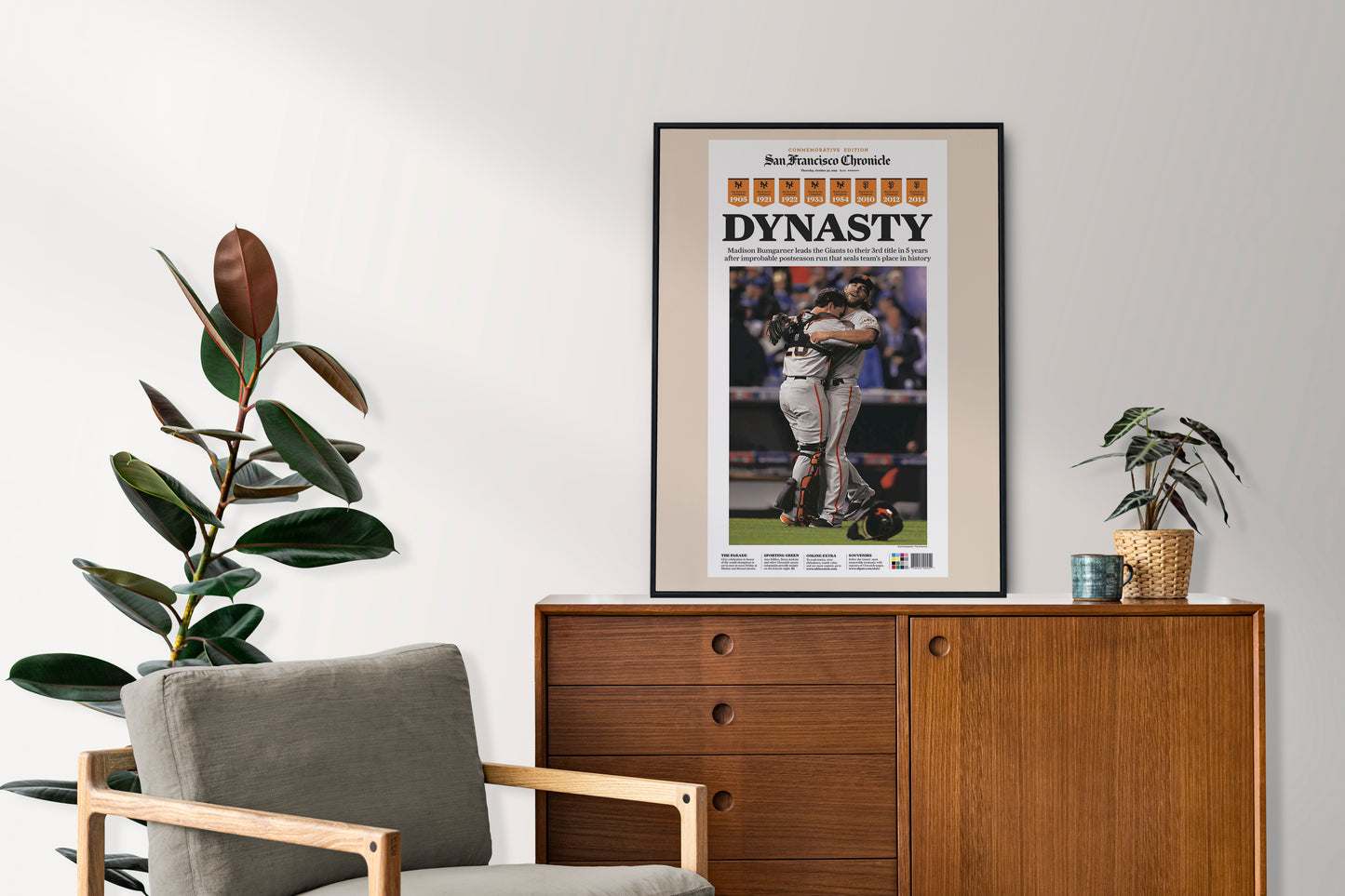 San Francisco Giants 2014 World Series MLB Champions Front Cover San Francisco Chronicle Newspaper Poster