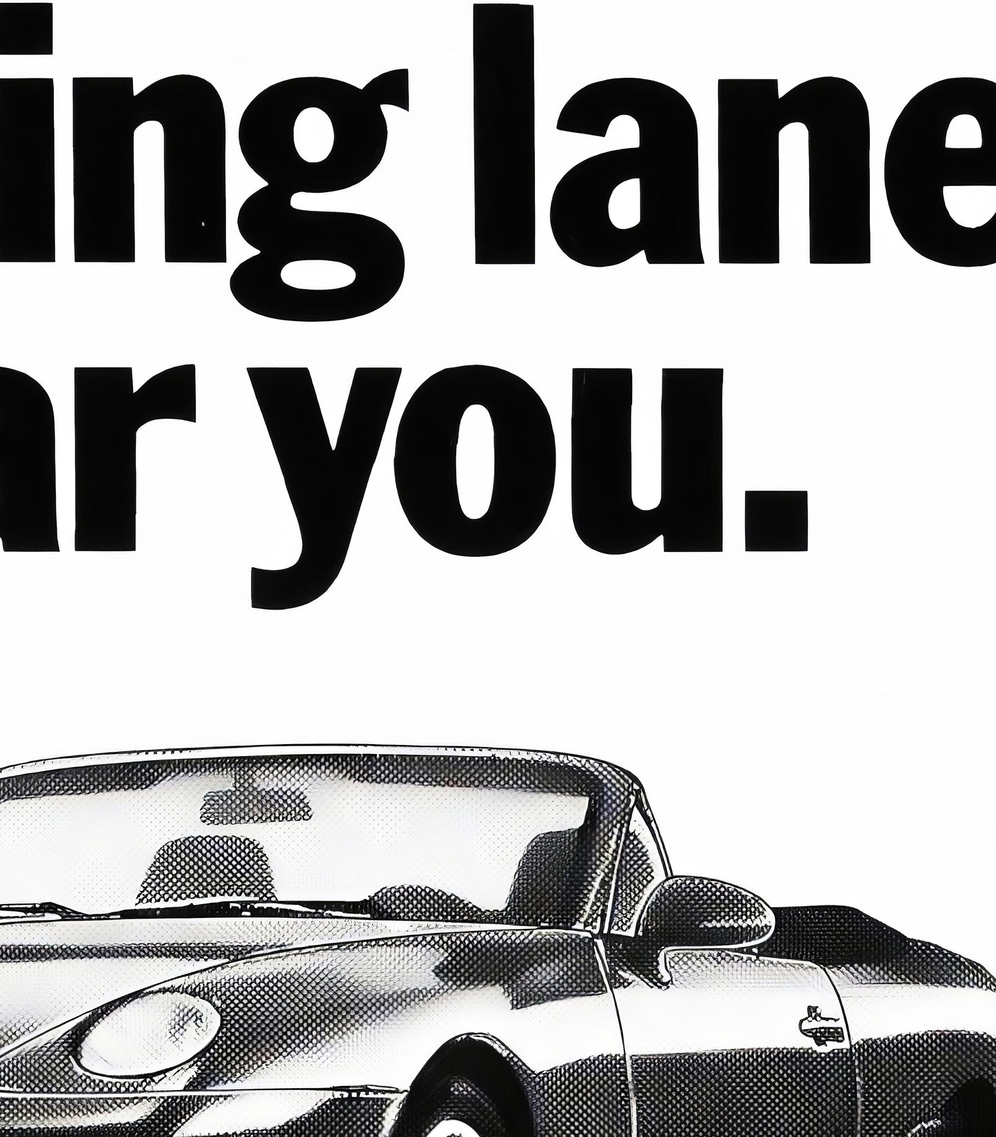 Porsche "Appearing Soon In A Passing Lane Near You" Poster
