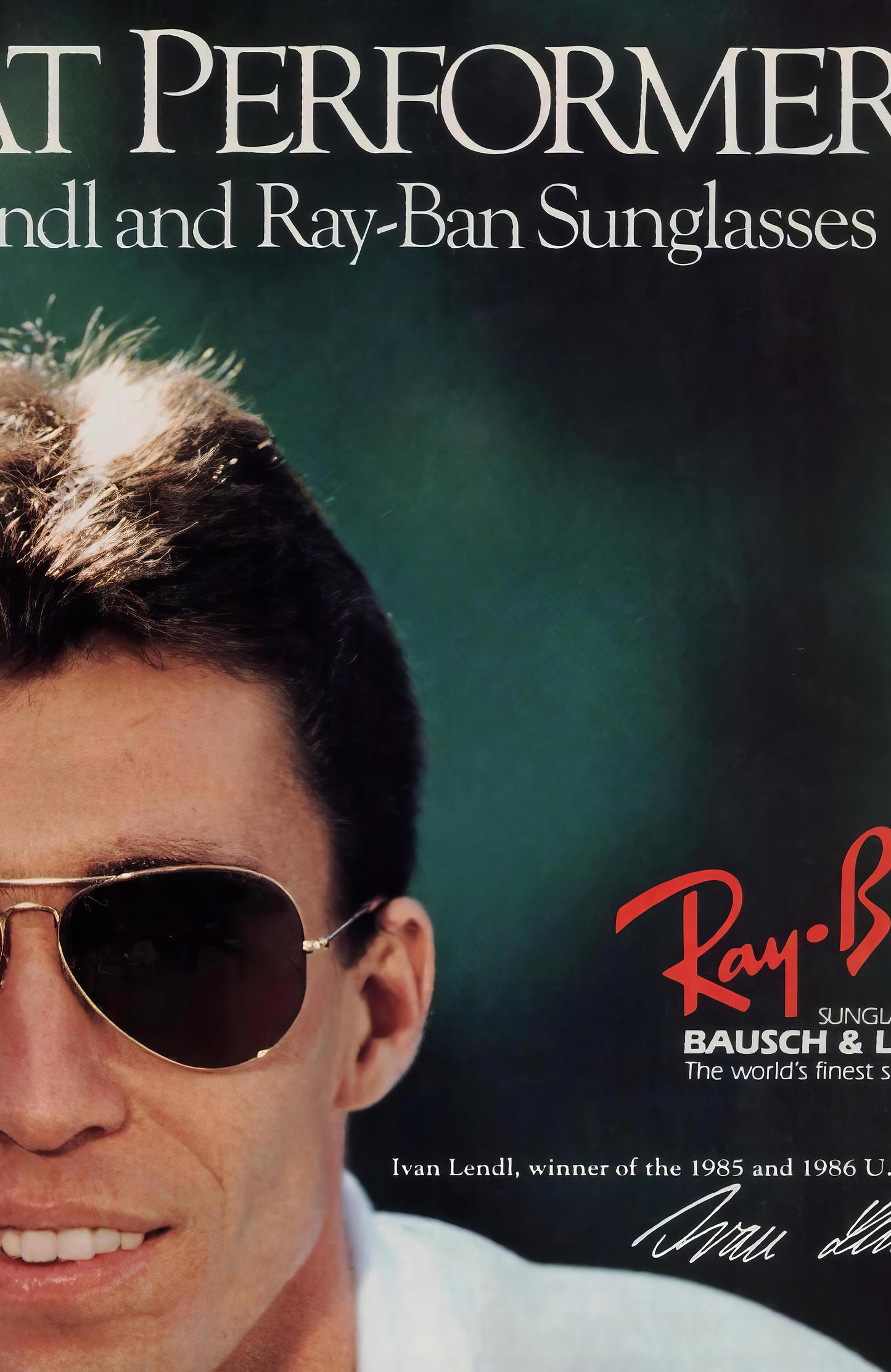 Ray Ban Ivan Lendl Poster