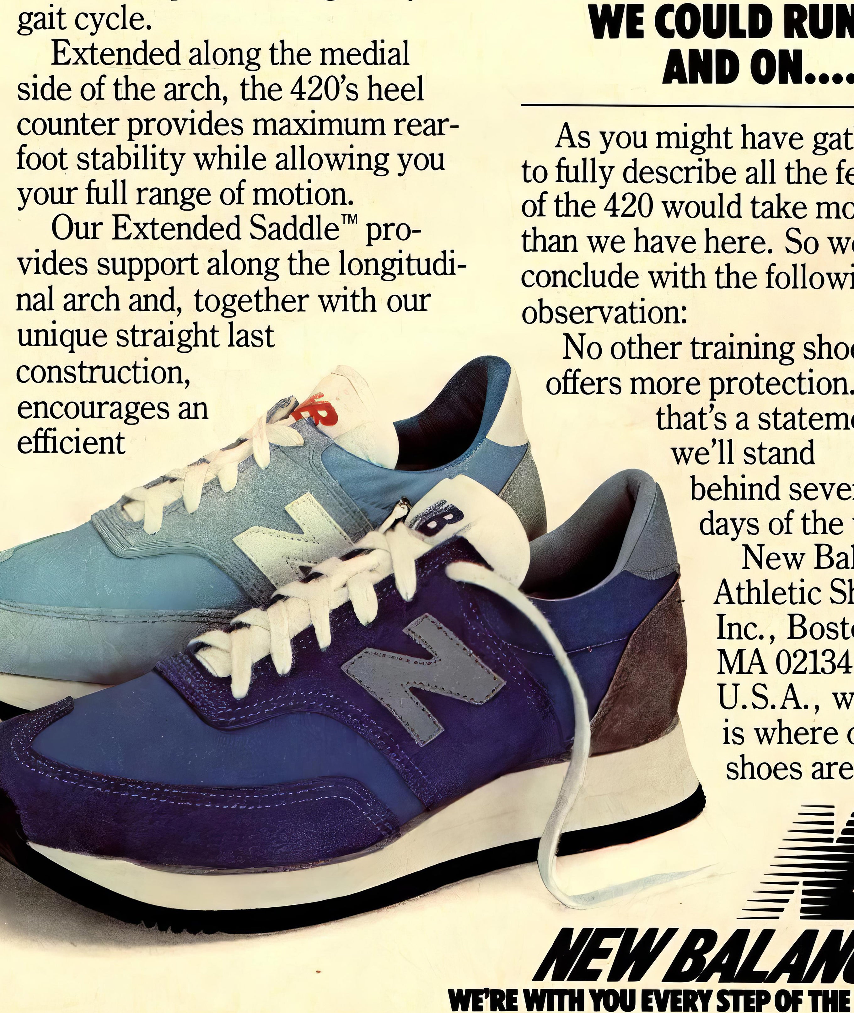 New Balance Poster Advertising, 90s Style Shoes Print, Vintage Running Ad  Wall Art, Magazine Retro Advertisement – Yesterday Vault