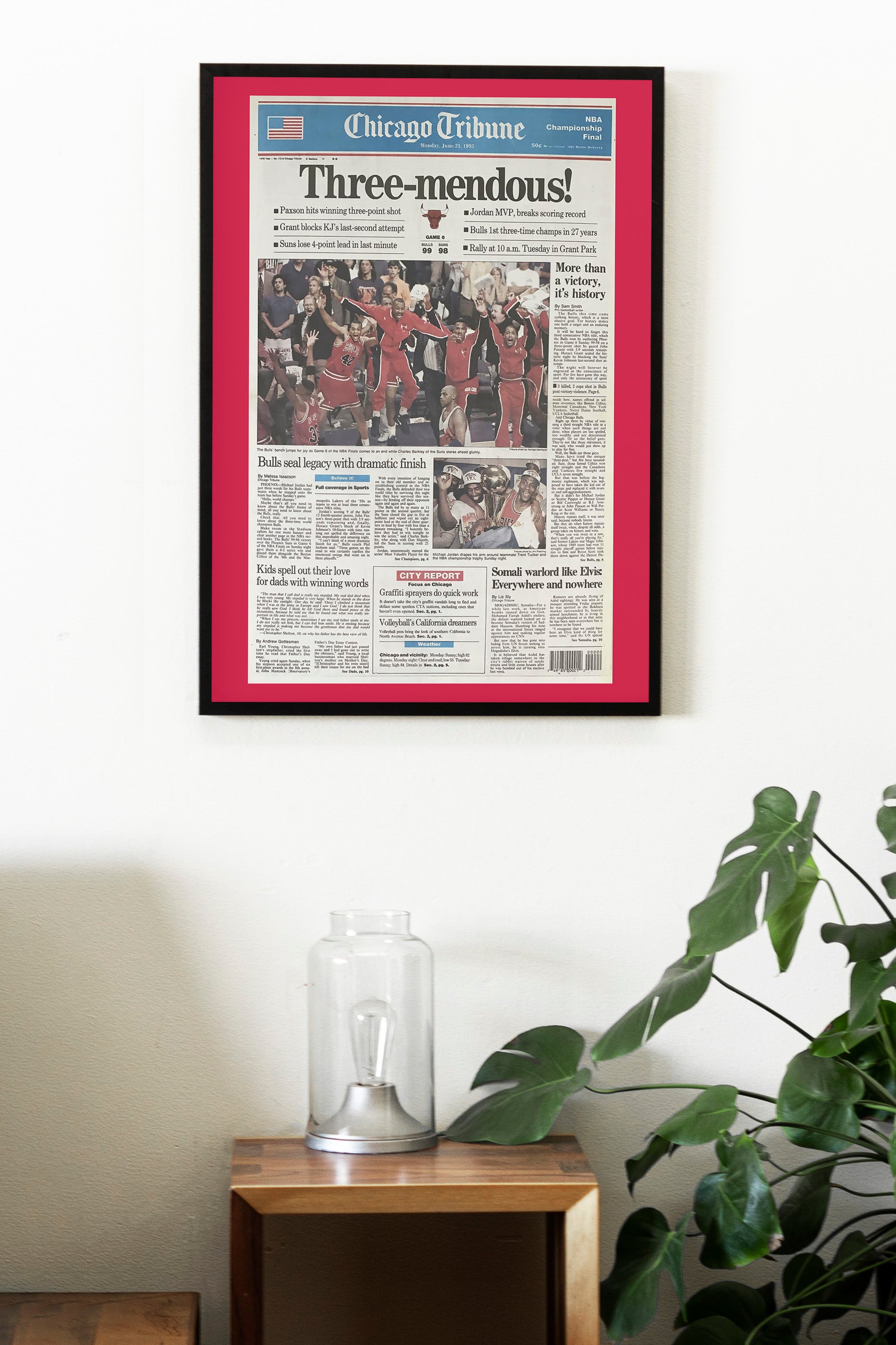 Framed Chicago Tribune Believe It White Sox 2005 World Series