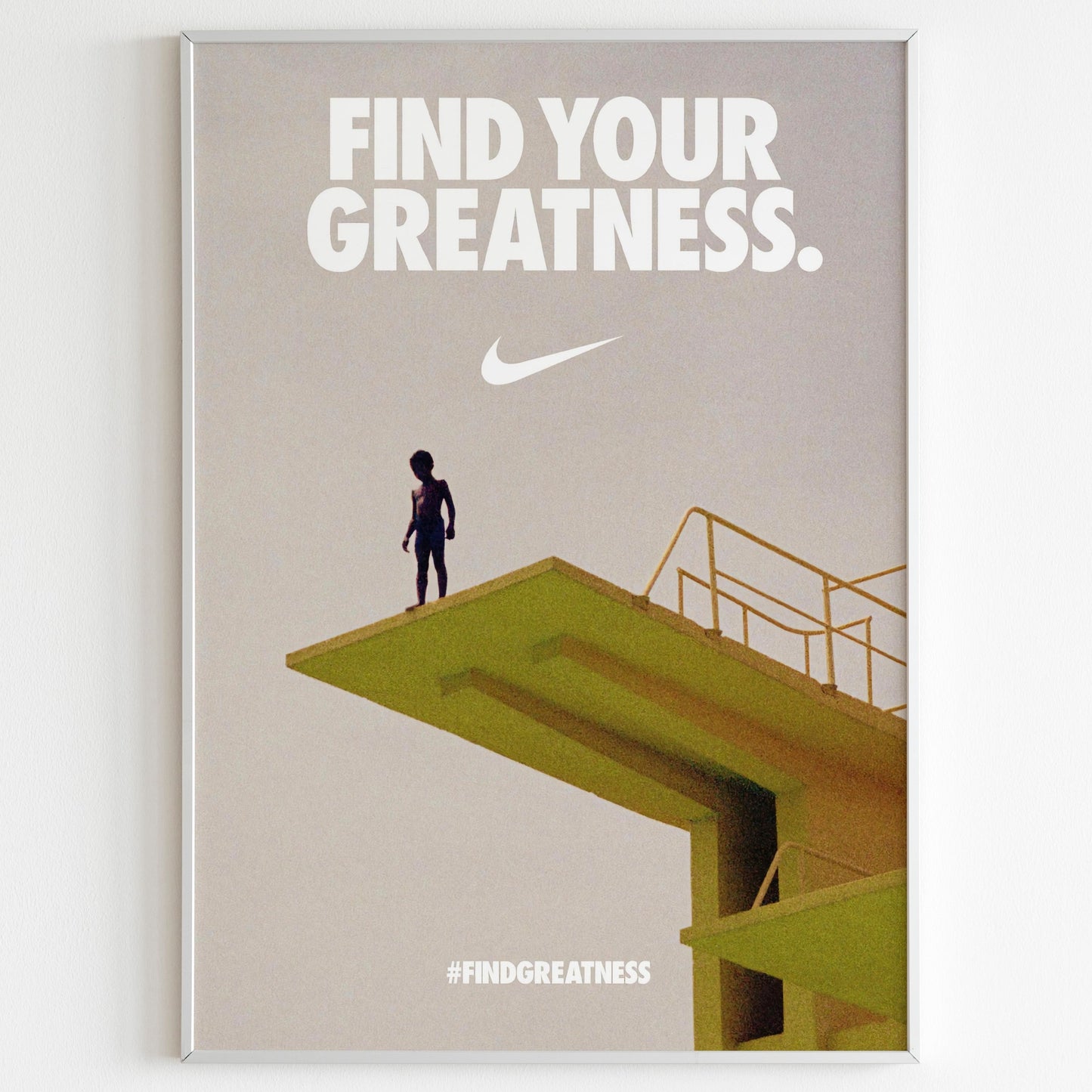 Nike "Find Your Greatness" Advertising Poster, Ad Style Print, Vintage Ad Wall Art, Magazine Retro Advertisement