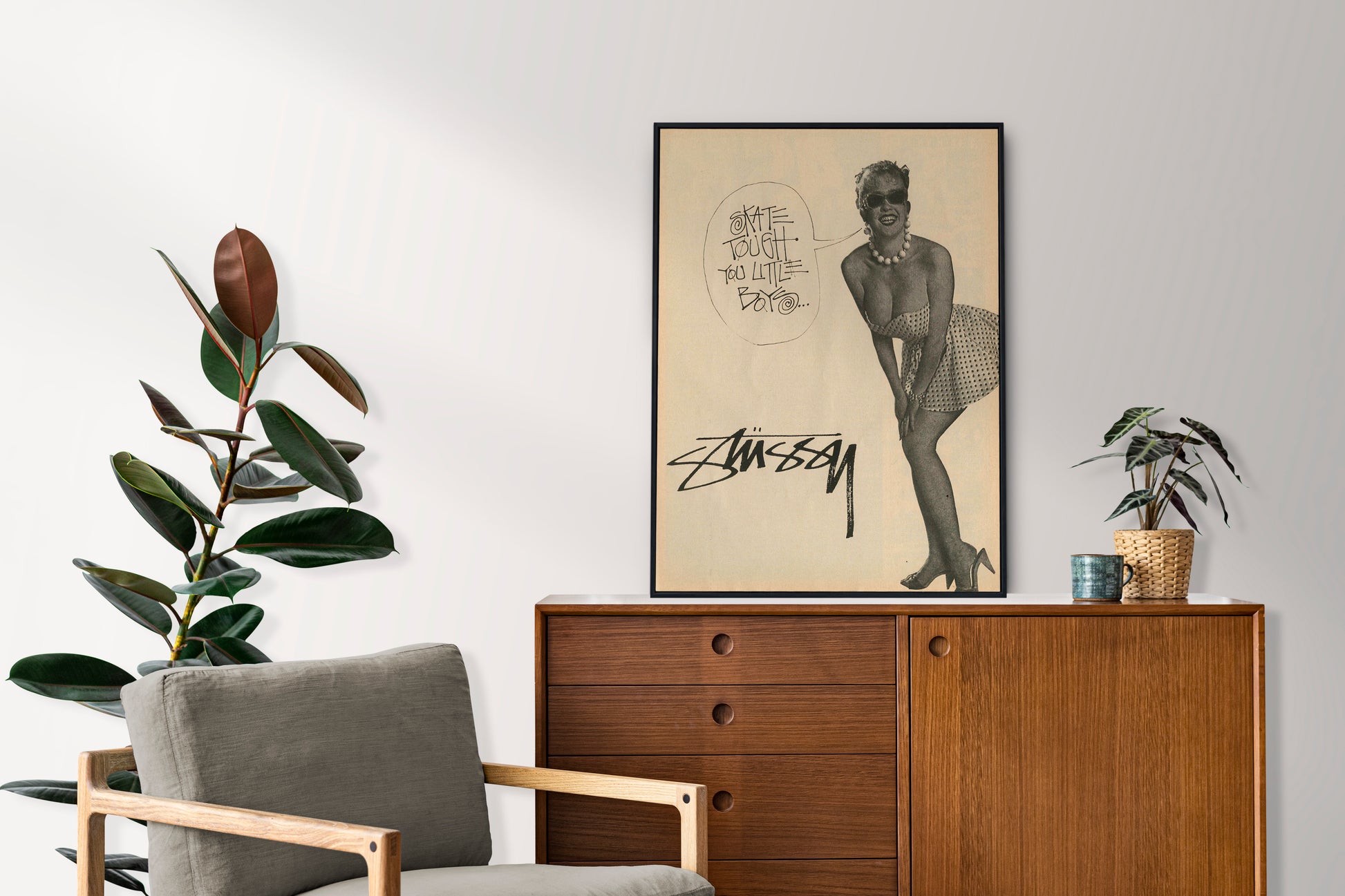 CUSTOM 24x36 Vintage Stussy Poster | Black and White | Digital Art | Wall  Decor | Wall Print | Home Decor