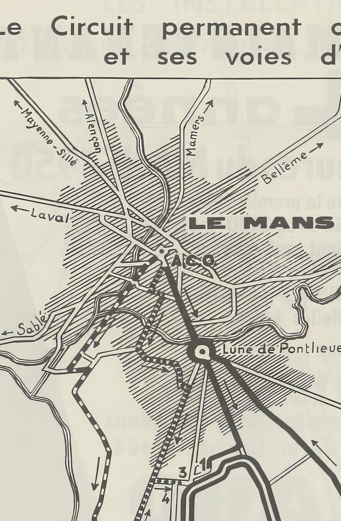 Le Mans 24h Circuit Map Poster