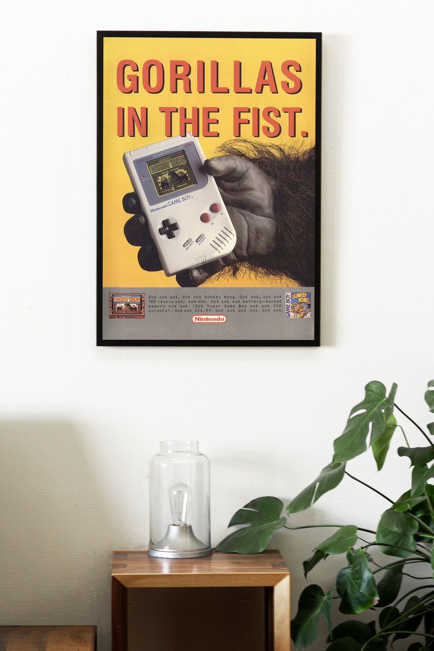 Game Boy Nintendo "Gorillas In The Fist" Poster