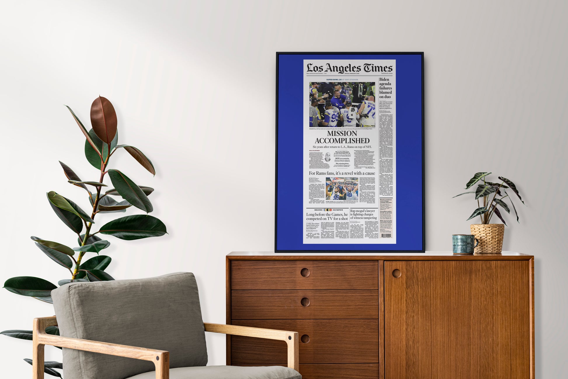Los Angeles Rams 2022 Super Bowl NFL Champions Front Cover Los Angeles ...